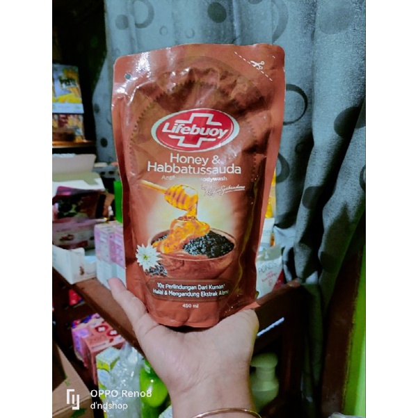 lifebuoy sabun cair honey dan habatusauda 450ml