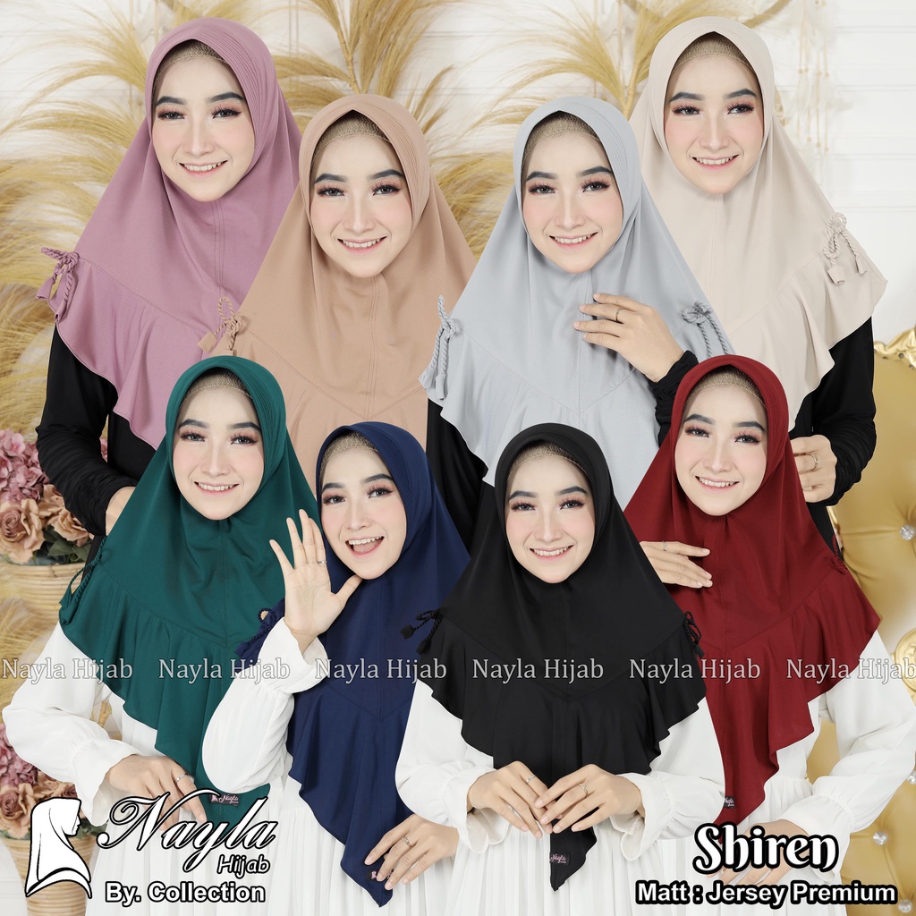 Kerudung Instan Pita Kepang Shireen Jilbab Instan Jersey Super Premium Terbaru Nayla Hija'b