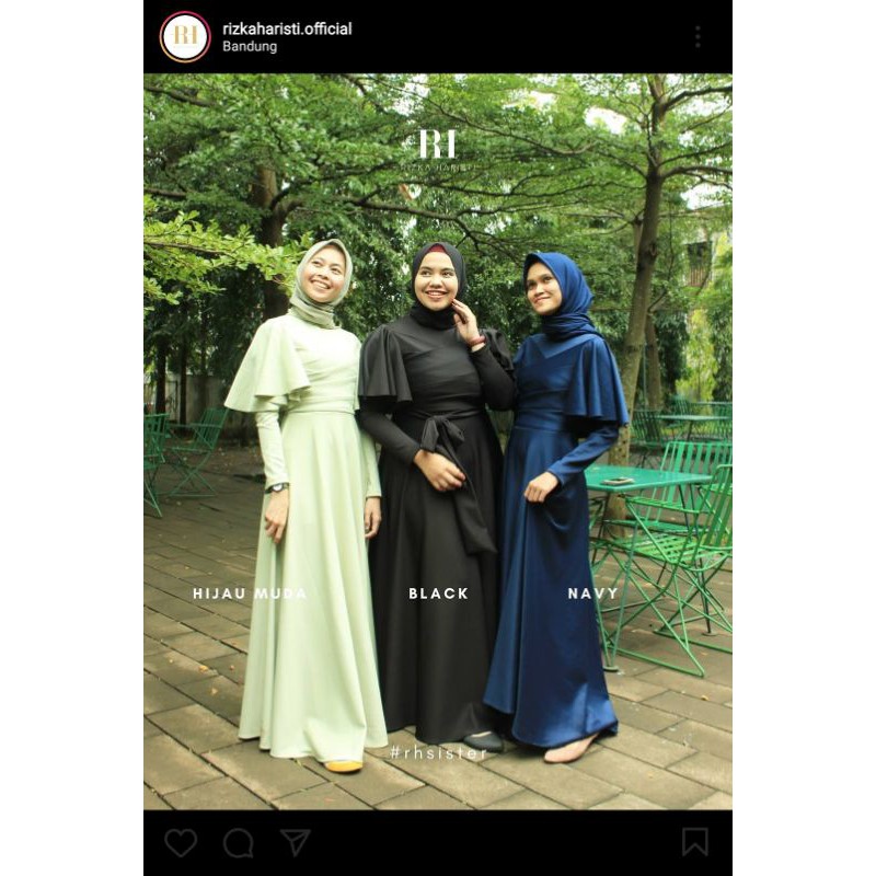 (Ready) Rizka Haristi Rana Dress Hijau Muda Size S