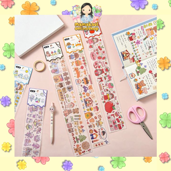 

Sticker lucu panjang journaling dekorasi bujo hiasan scrapbook MK1153