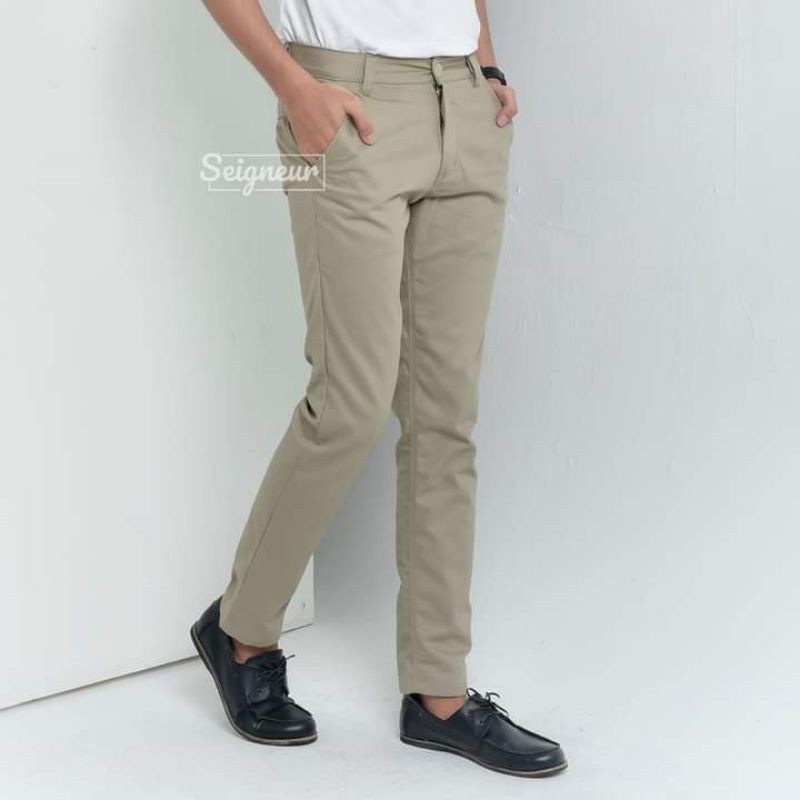 CELANA PANJANG PRIA CHINO ORIGINAL SEIGNEUR - CELANA FORMAL CASUAL KANTOR - CHINO PANTS DISTRO