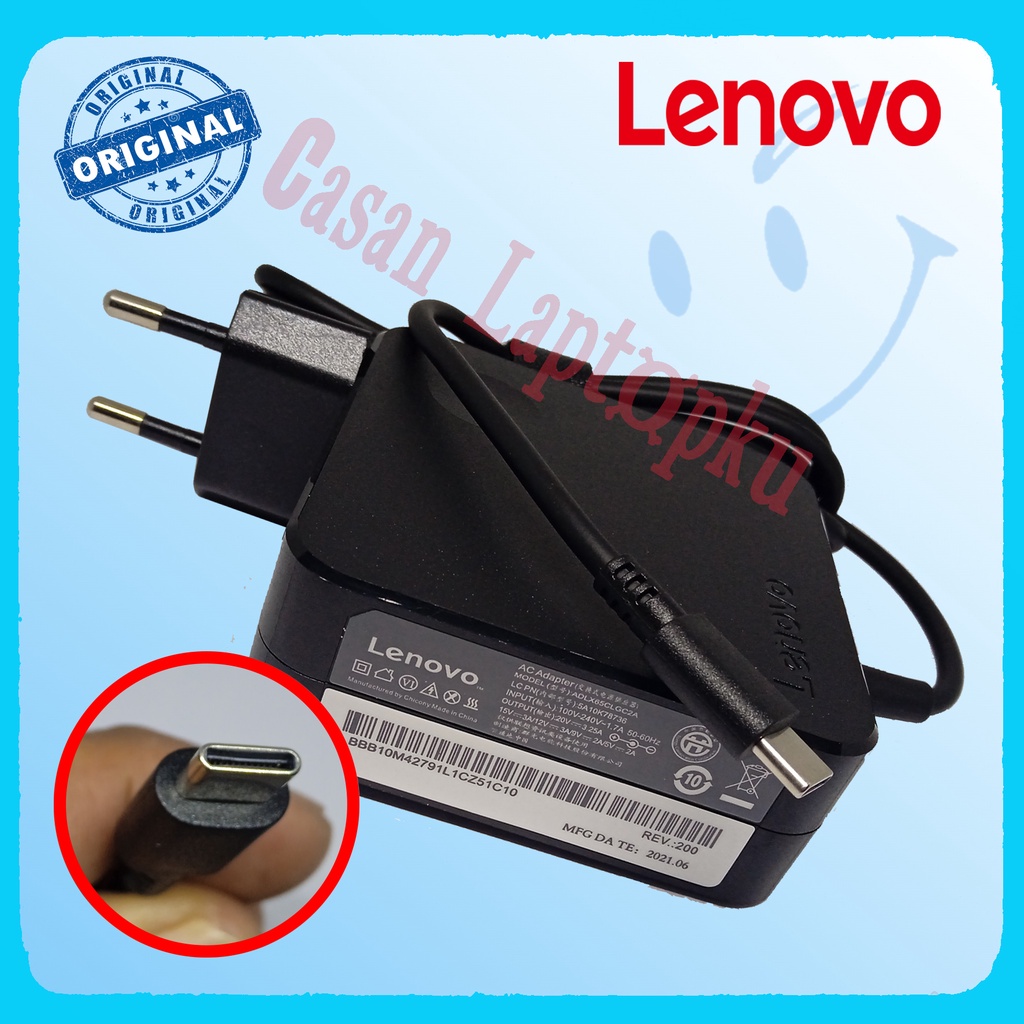 Charger Laptop Lenovo Type C USB C Yoga X1 Carbon