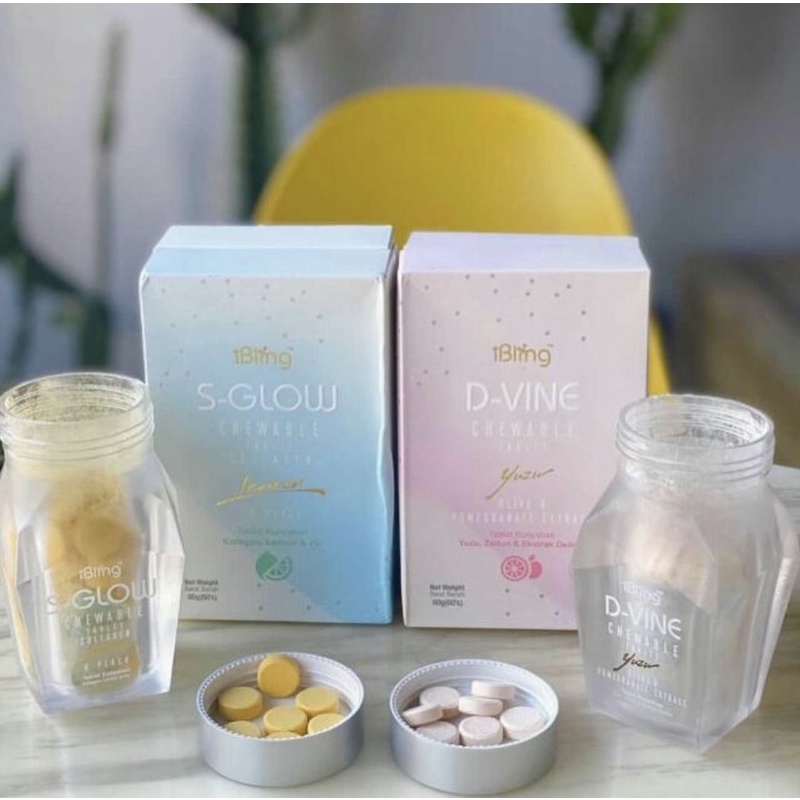 paket dvine d-vine d vine collagen + sglow s-glow collagen