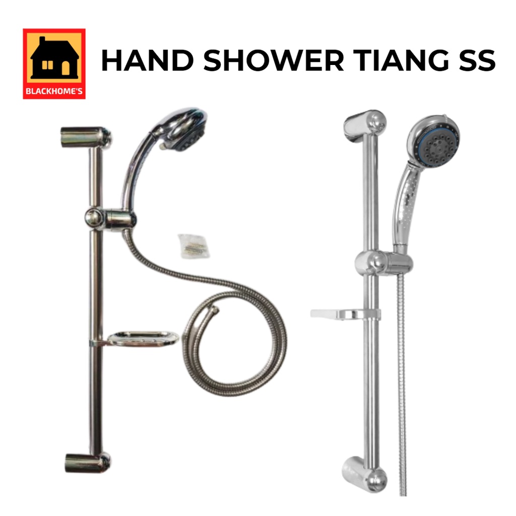 Hand Shower tiang Ss + Shower Kamar Mandi set Komplit Lengkap