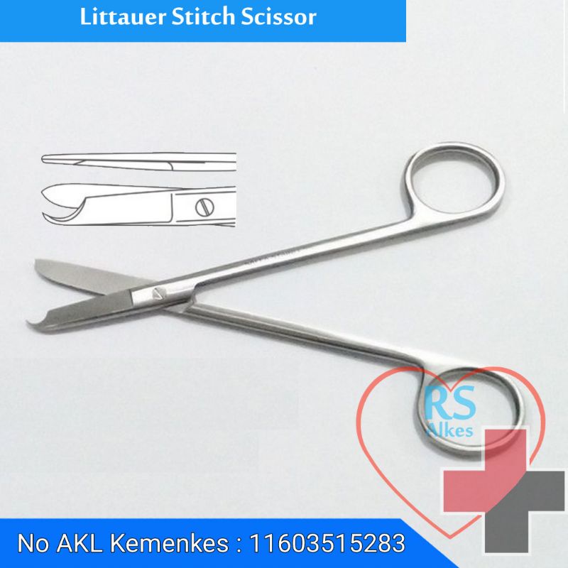 Gunting Benang Medis Operasi 14 cm Gunting Pembuka Benang Guting Pembuka Jahitan Littauer Stitch Sci