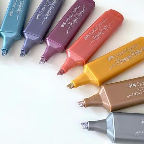 

♚ HIGHLIGHTER PENANDA PEWARNA METALIK FABER CASTELL METALLIC TEXTLINER - Glorious Red ♤