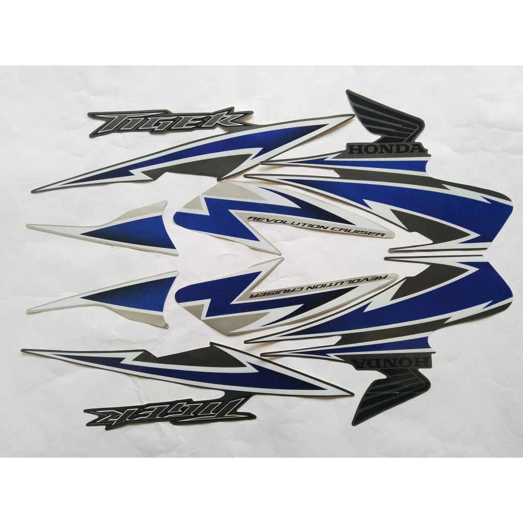 stiker striping motor honda tiger revo 2012 putih