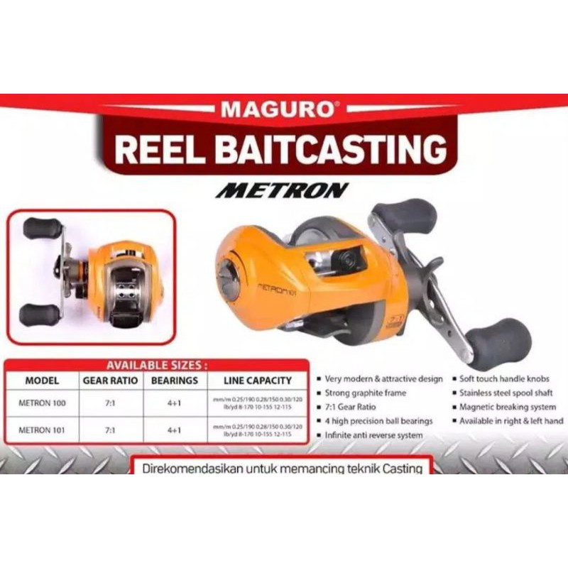 reel maguro bc (baitcasting) metron 101