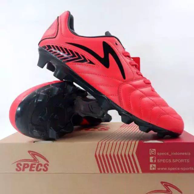 Sepatu Bola Specs Azteca FG Emperor Red Black 101154 Original BNIB