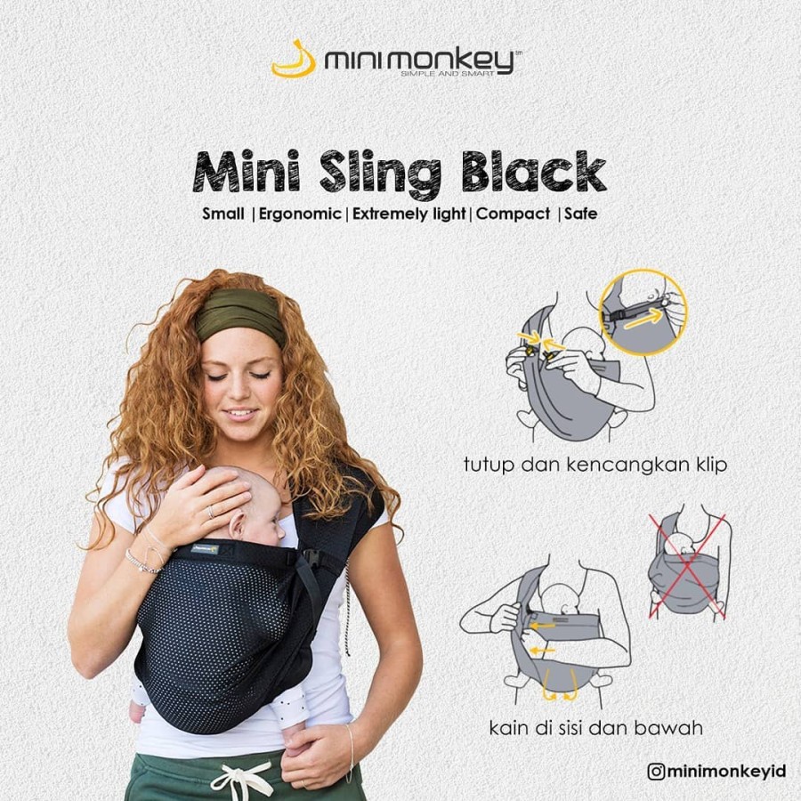 Minimonkey Mini Sling Mesh / Gendongan Bayi