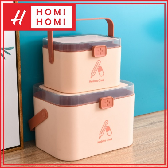 HomiHomi Kotak Obat Tempat Penyimpanan P3K First Aid Medicine Box Organizer - KO002