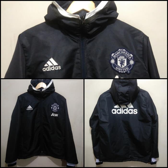 Jual Jaket Hoodie MANCHESTER UNITED  MU  Waterproof Grade Ori Murah