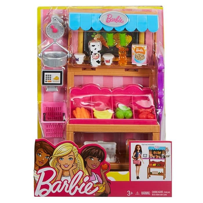 Furniture Boneka Barbie Mattel Grocery Playset Diskon