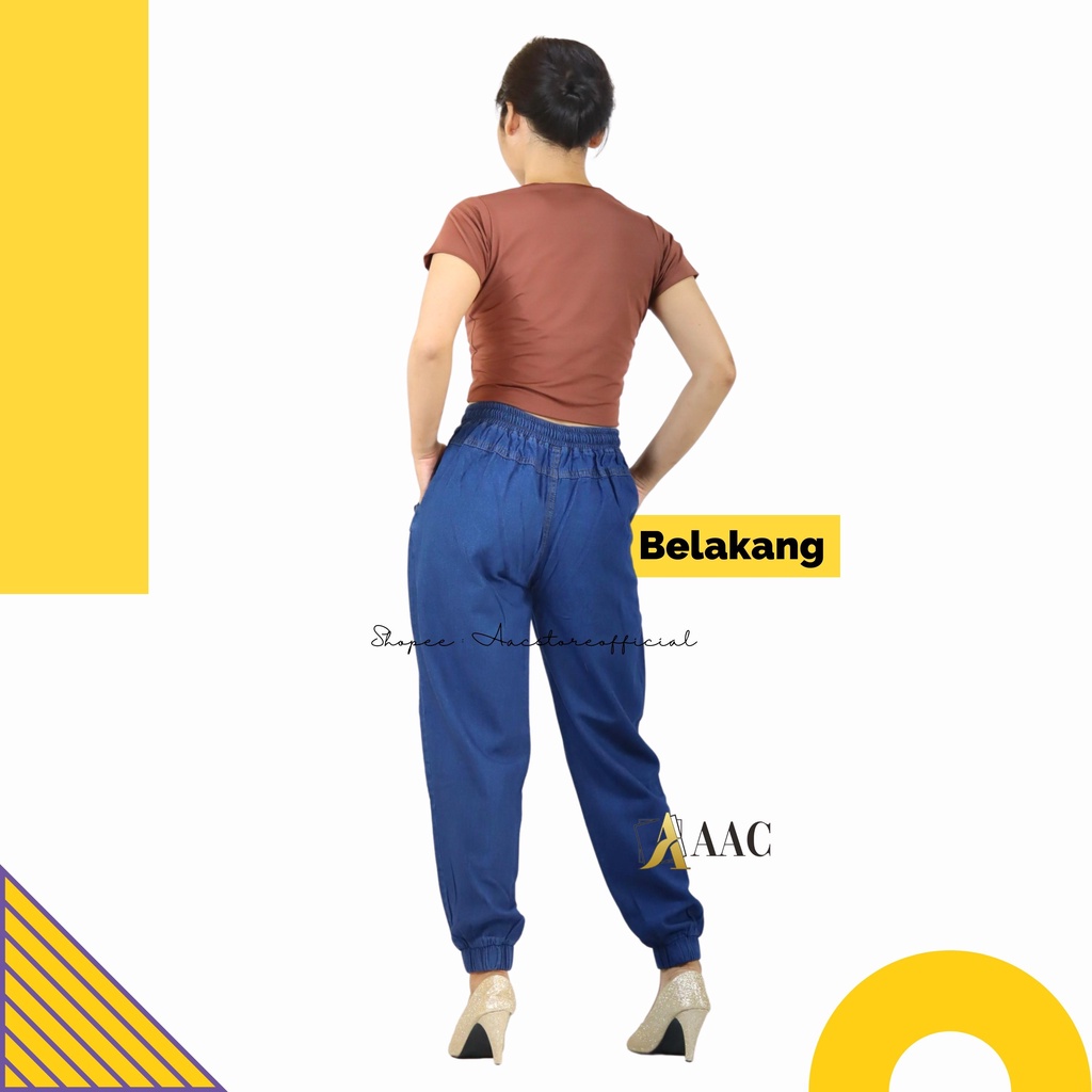 Jogger Pants Jeans Wanita Model Tali