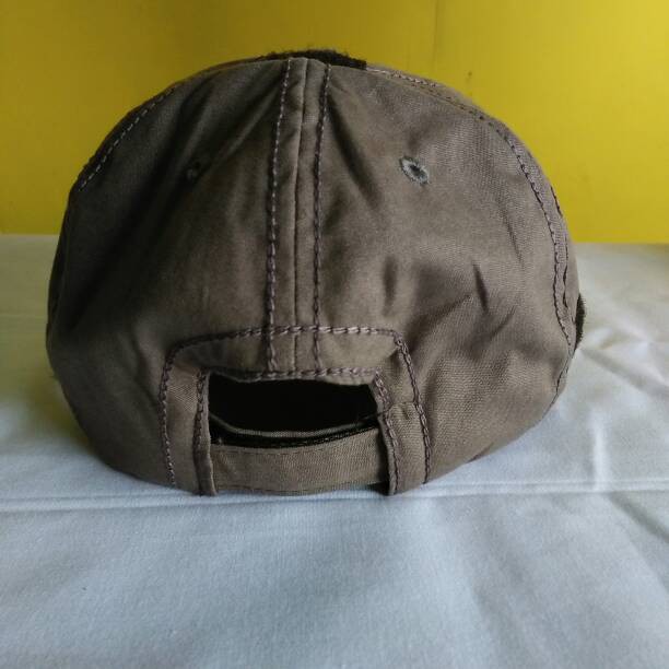 topi perekat dark grey baby canvas