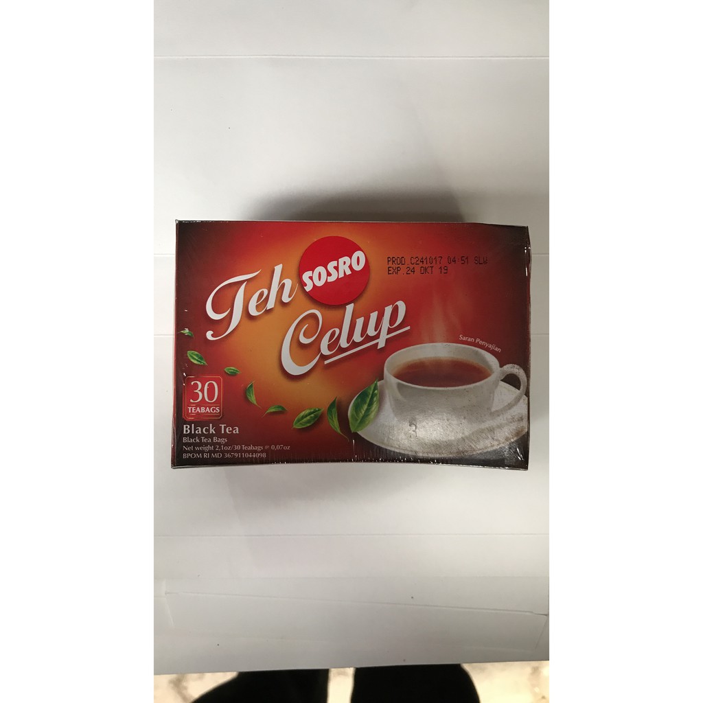 

PROMO TEH CELUP SOSRO 30 TEABAGS / ISI 30 SACHET PCS TEA BAGS / GROSIR PROMO TERMURAH