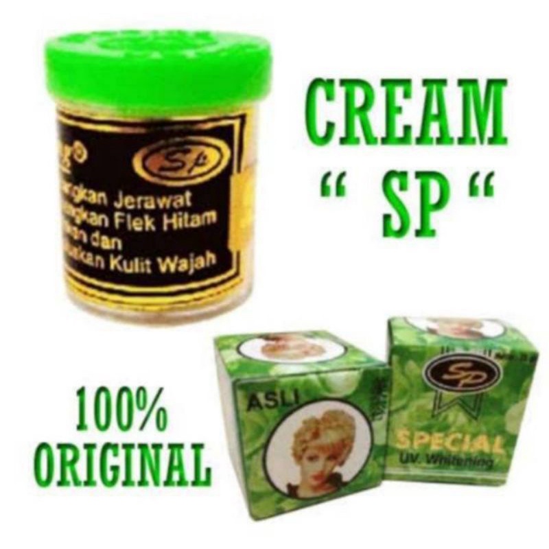 CREAM SP UV SPECIAL SP HIJAU WHITENING ORI BPOM(eceran)