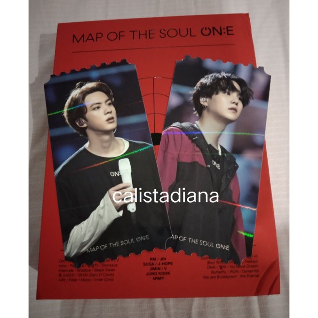READY STOCK TICKET HOLO SUGA AND JIN DVD MOTS ONE