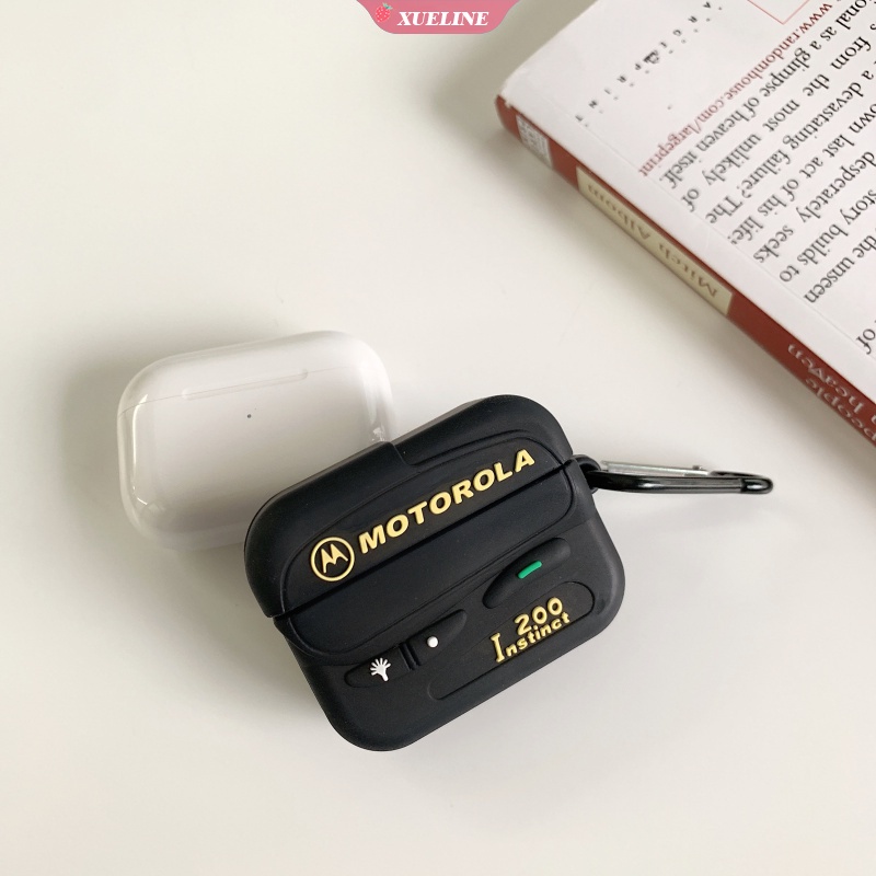 Casing soft case Silikon Motif Kartun Lebah retro Untuk Airpods 1 / 2 / Pro