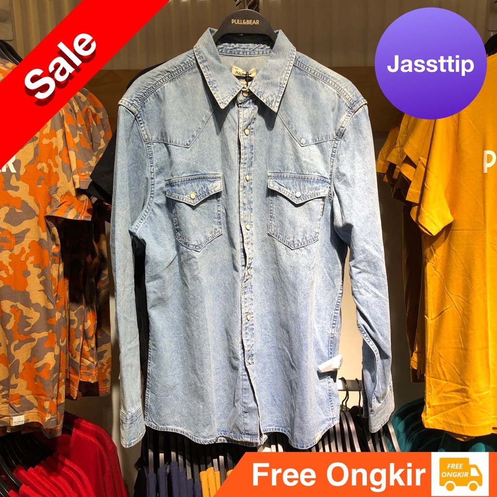 KEMEJA DENIM PULL&BEAR