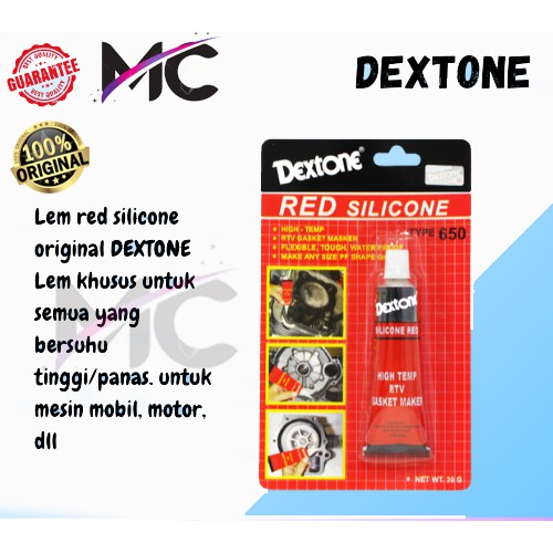 Lem Dextone Silicone Red 70 Gram Sealer Auto Untuk Mesin Mobil Motor Industri Super Kuat