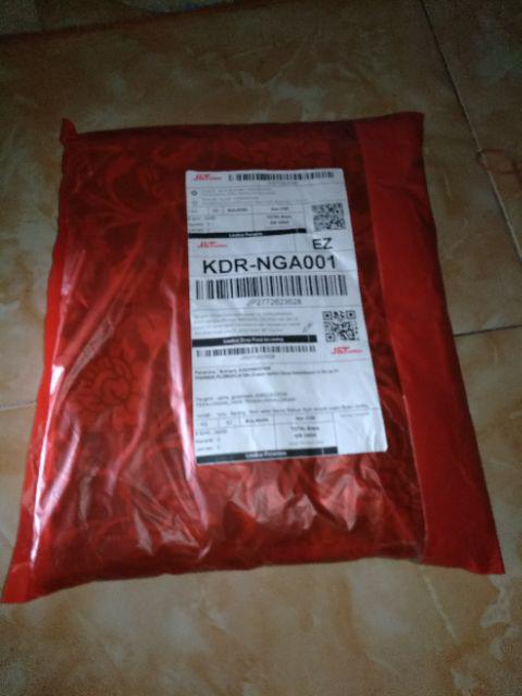 Atasan Koko Batik Pria Lengan Panjang Warna Merah Mix Prada Emas Lebaran Kondangan Kerja Pink Fanta