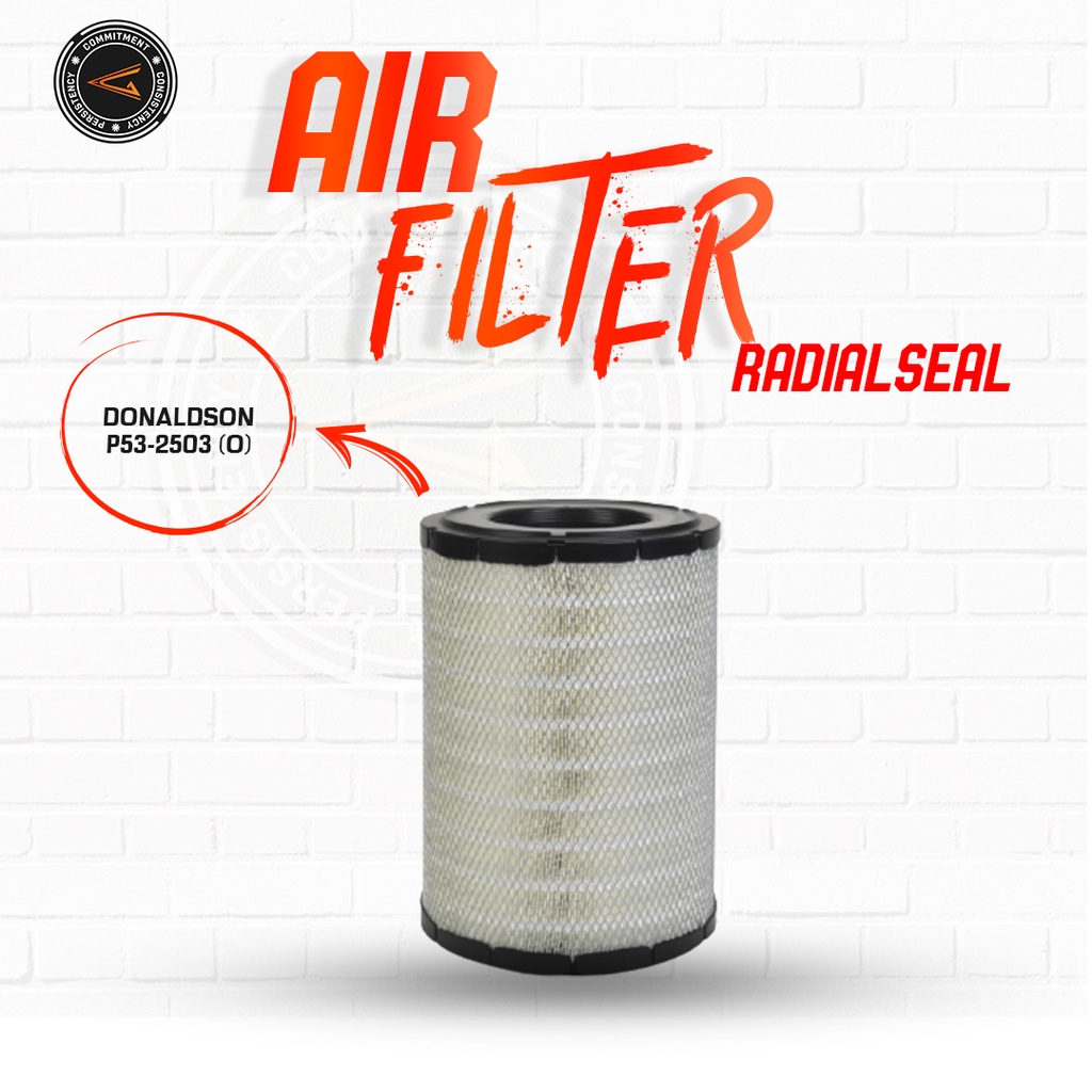 Air Filter P53-2503 / P532503 Outer - Komatsu 600-185-5100 - Filter Udara Donaldson