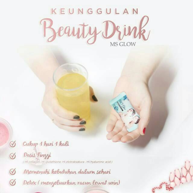 

MS GLOW Beauty Drink Teh Tea Minuman Collagen Pemutih Pencerah Kulit