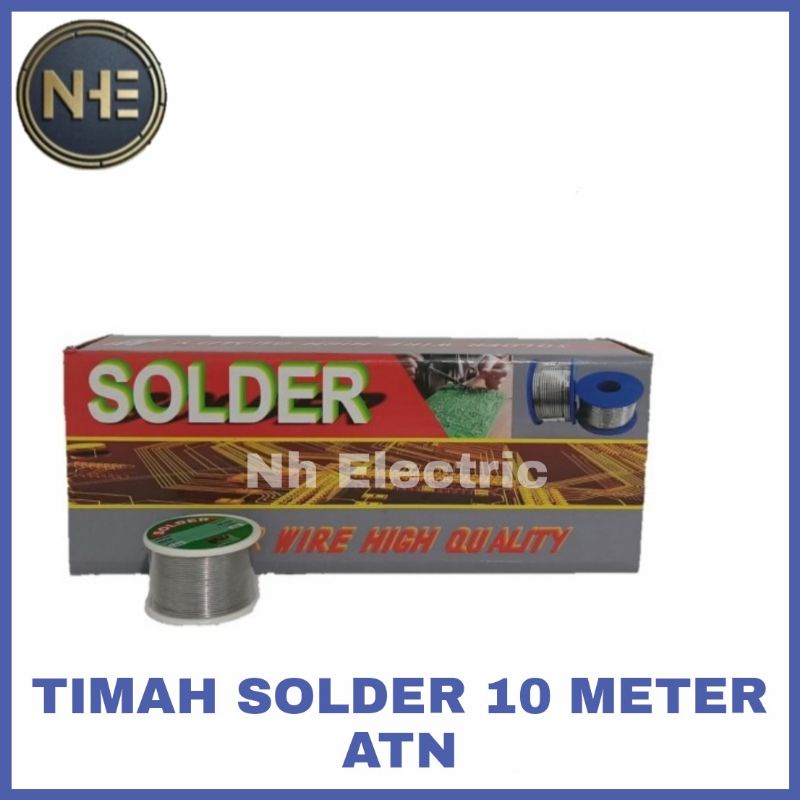 Timah Solder 10M Atn - Timah Solder 10 Meter Atn - Timah Solder 10M Full Core Wire Roll 0,8mm Atn