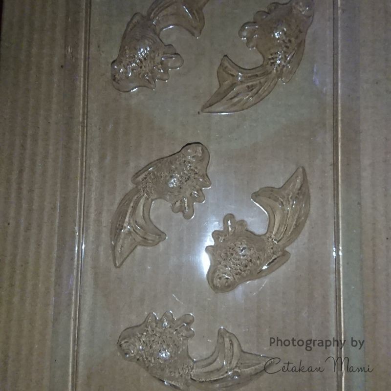 cetakan coklat mika praline aneka hewan laut