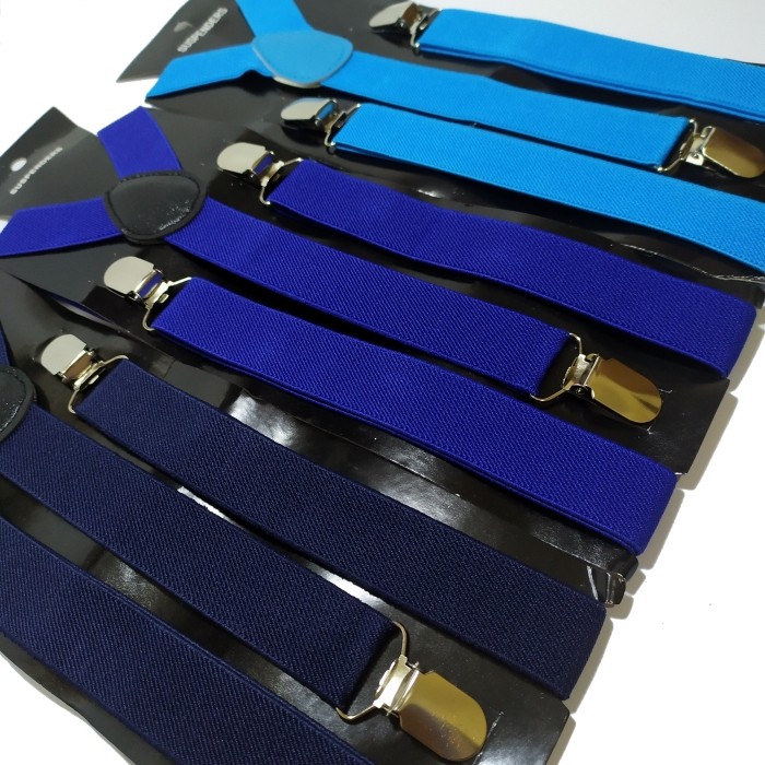 Suspender Dasi Kupu Gold Bowtie Krem Hitam Merah Bretel Biru Pria Dewasa Pengantin Pesta Bridesmaid