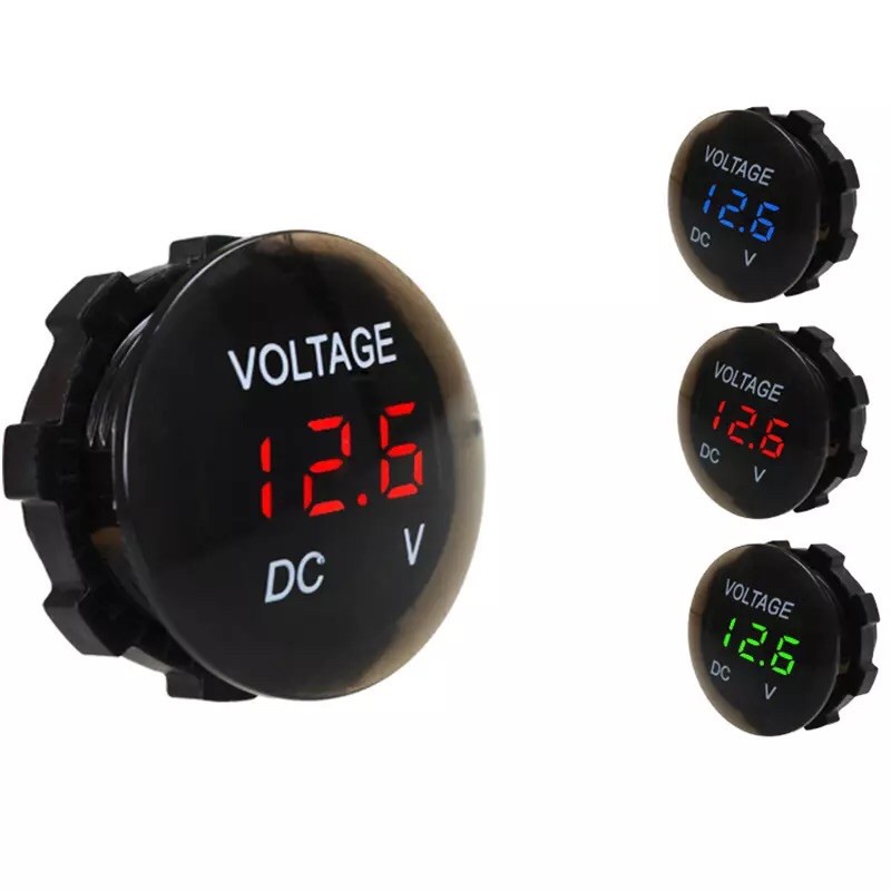 Voltmeter 5V-48V D3 Tahan Air LED Meter Tegangan Baterai