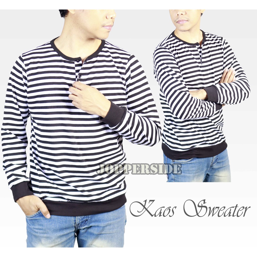 ORIGINAL kaos sweater distro vintage misty polos kancing henley sweatshirt pria wanita ksw1