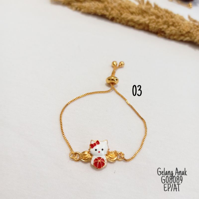 Gelang Anak Fashion Model Serut Warna Gold G08089