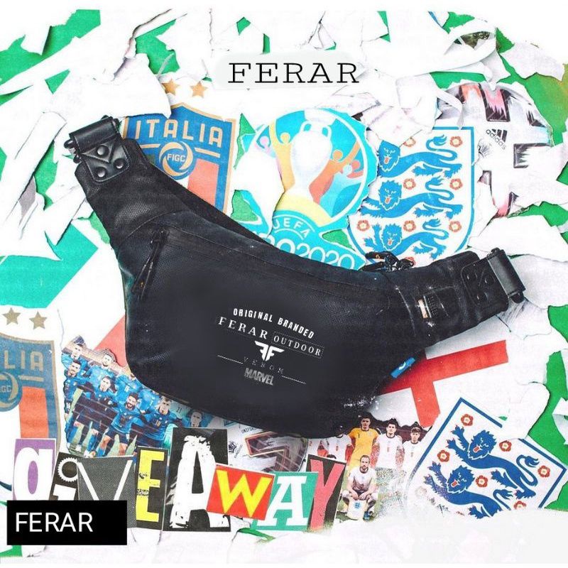 Tas waistbag ANTI AIR Tas selempang waterproof Bolak balik dua warna