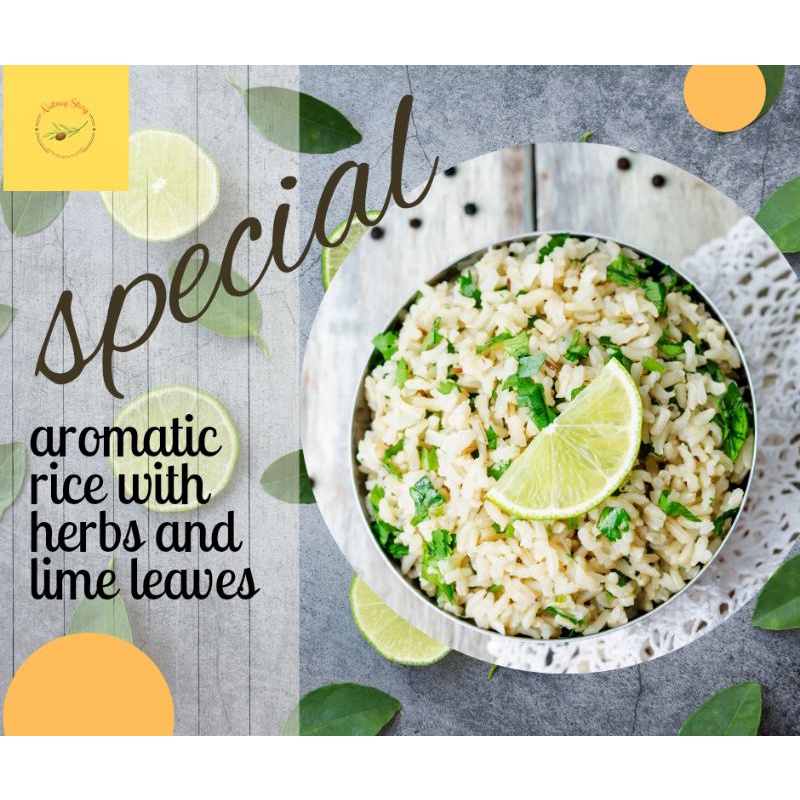 

Aromatic Rice With Herbs and Lime Leaves