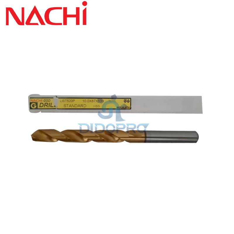 MATA BOR BESI NACHI HSS TIN COAT 10MM,  10,5MM, 12MM, 12,5MM, 13MM