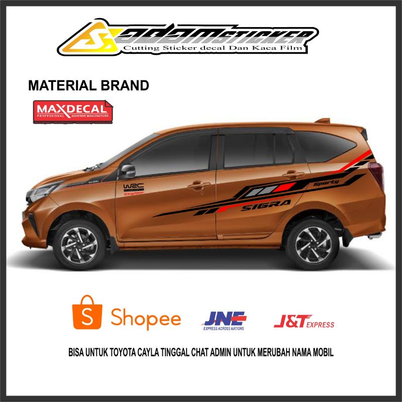 (COD) STICKER BODY MOBIL SIGRA CAYLA AVANZA XENIA AGYA STIKER LIST MOBIL