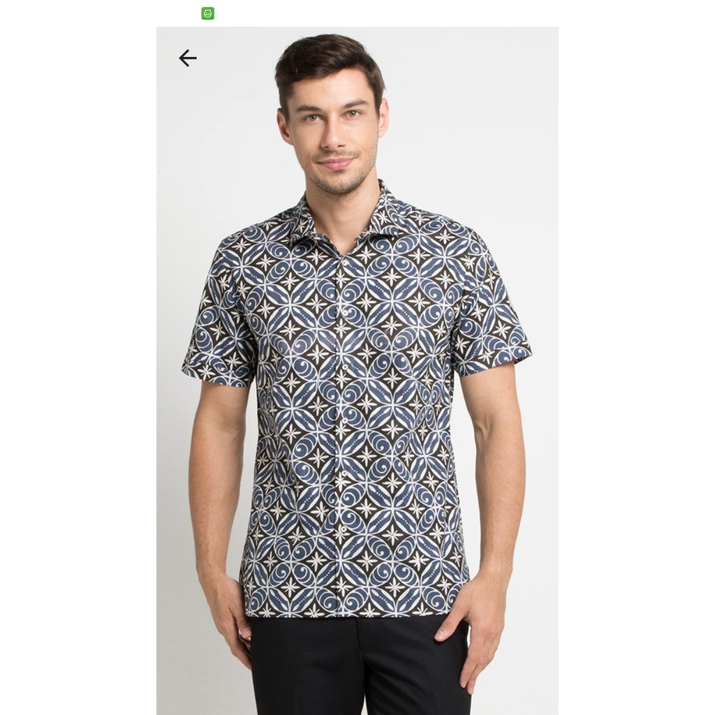 Kemeja Batik Original Murah Manzone Abu - Abu