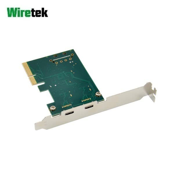 Wiretek PCI-E USB 3.1 Type C Expansion Card 2port