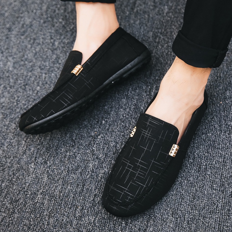 Highland Sepatu Slip on Pria Sepatu Loafers Casual Santai Formal Suede Sepatu Kerja Kantor Kuliah Men Boat Shoes KSC501