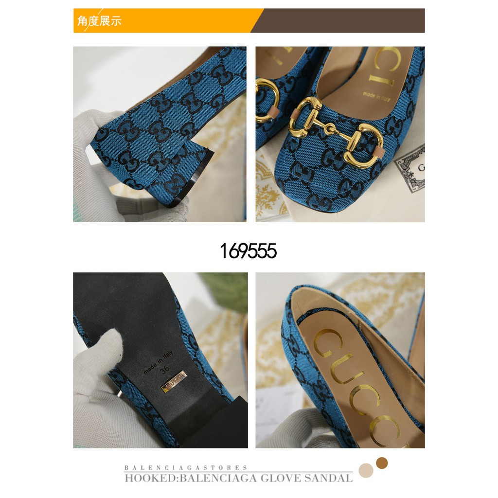 New Arrivall ! New Item ! Sepatu Wanita Canvas Horsebit Block Heel Pumps #169555