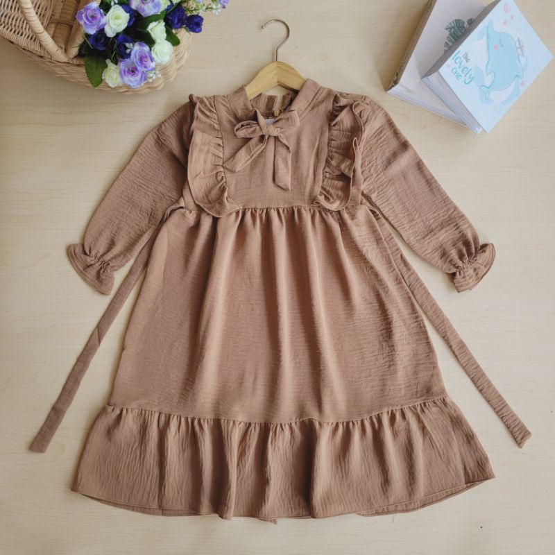 DRESS ANAK UMUR 4-5 TH || BAHAN  KRINGKEL AIR FLOW || TERKINI DAN TERBARU || GAMIS ANAK