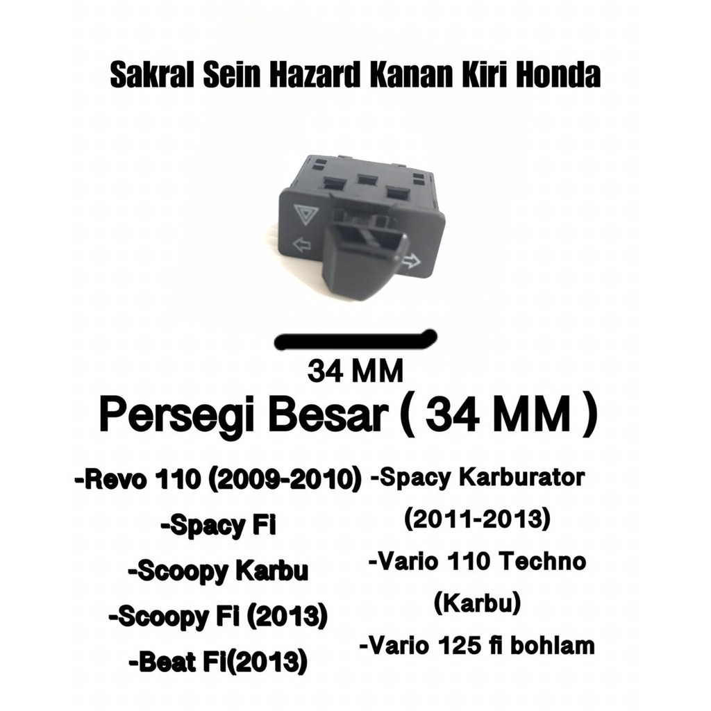 SAKLAR SEIN PLUS HAZARD HONDA REVO BEAT FI SUPRA X 125 VARIO 110 125