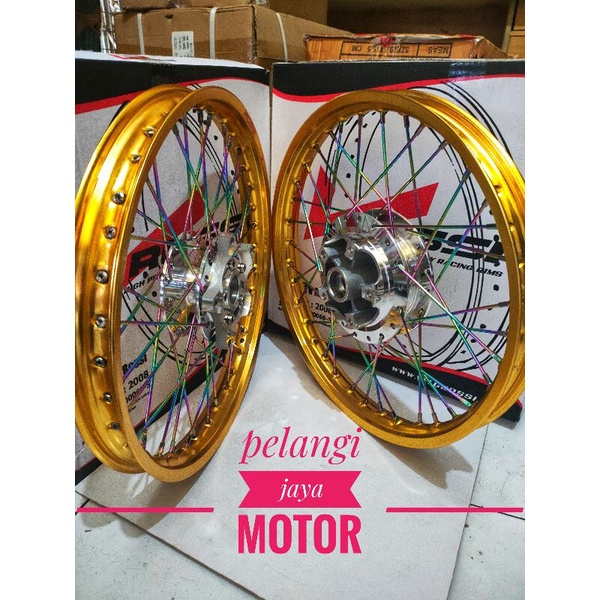 Velg Rossi Vixion Old Lama - Vixion New - Paketan Velg Jari Ruji Siap pasang Dimotor Plus Stell Jari
