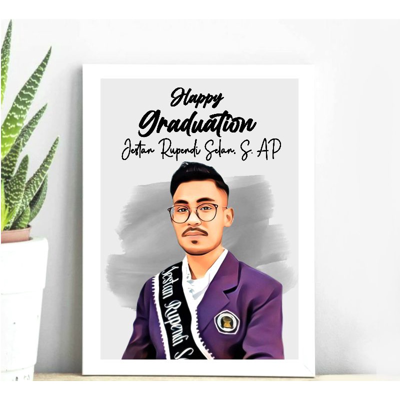 frame pigura design kado wisuda cowok/cewek kado design frame 10Rs komplit sama design+kardus