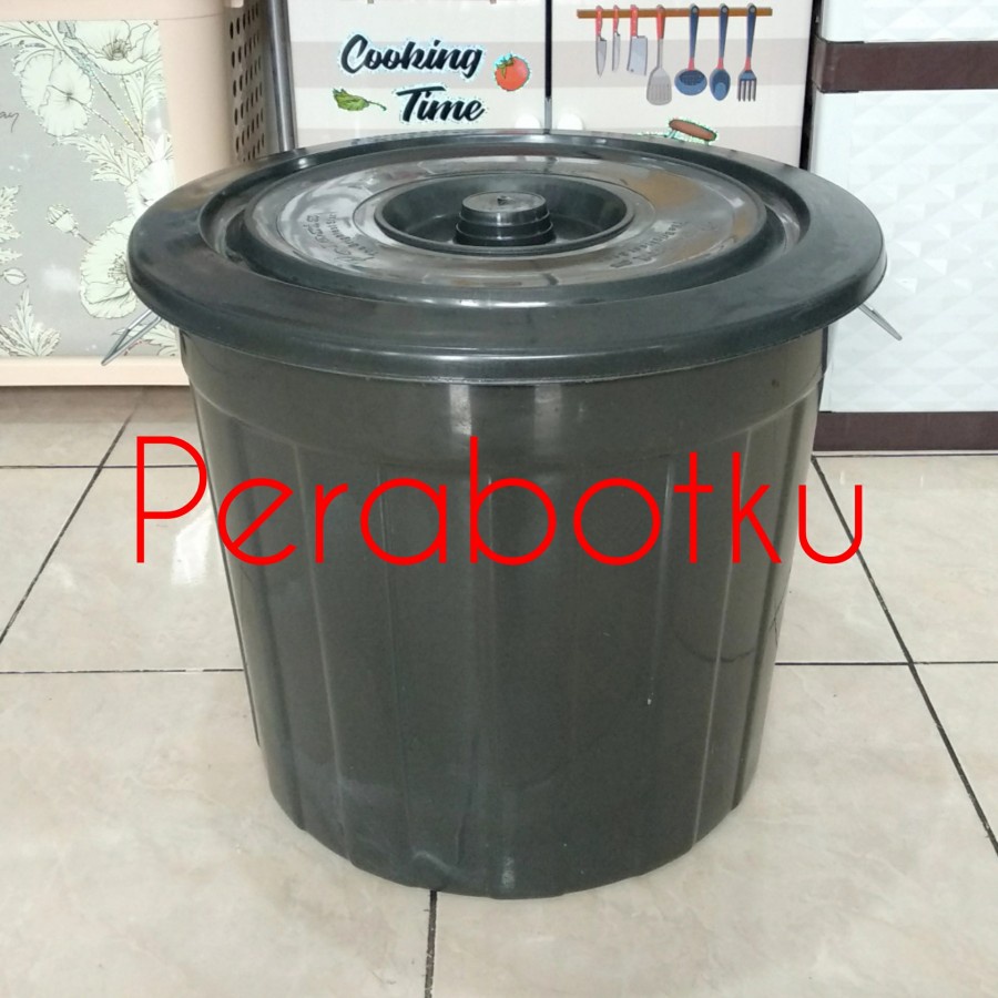 Ember Abu + Tutup 60 Liter / Ember Plastik Besar [ KHUSUS GOSEND/GRAB ]