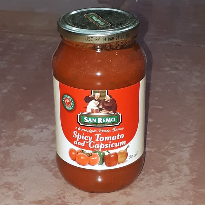 San Remo Spicy Tomato and Capsicum Pasta Sauce 500g