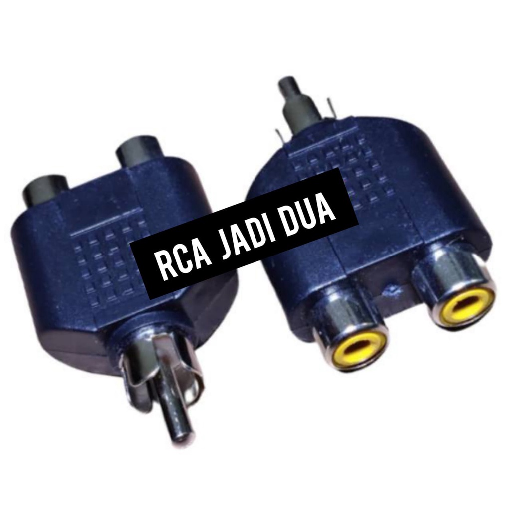 SAMBUNGAN RCA MENJADI DUA I 2 IN 1 I JACK T CABANG I SPLITTER AUDIO MONO STEREO MIXER AMPLI I R/L