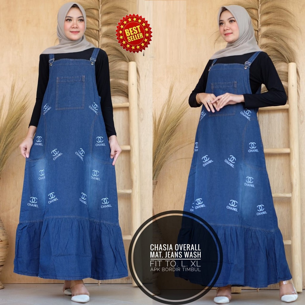 CHA CHA OVERALL JEANS BORDIR CHASIA GBM